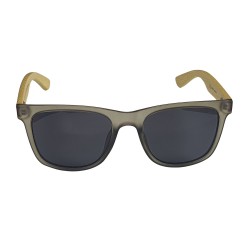 Óculos Geturys – Lente preta e Armação transparente haste Bambu