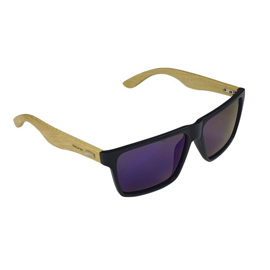 Óculos  – Lente Azul e Armação em Bambu