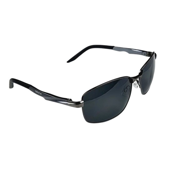 Óculos Geturys Vintage – Lente Preta e Armação Alumínio Quadrado